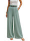 Women's High Rise Pantaloons in Loose Fit Green