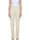 Pants Women My T Wearables Women's High Rise Fabric Trousers in Straight Leg Yellow