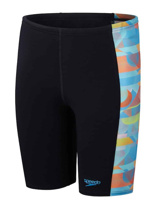 Speedo Digital Panel Kids Swimwear Jammer Black/Picton Blue/Punch Blue