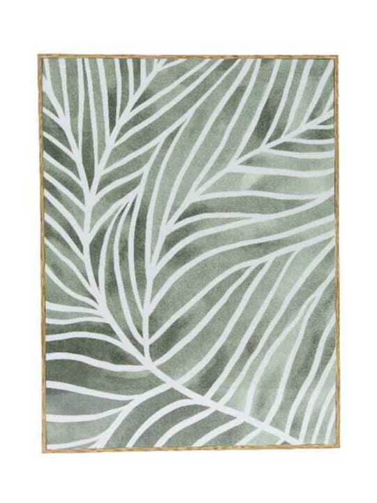 Wall Painting On Canvas In Green Shades Mdf 30x40cm