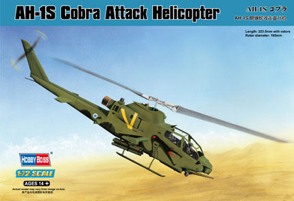 Hobby Boss Ah-1s Cobra Attack Helicopter 1:72 Scale No 87225
