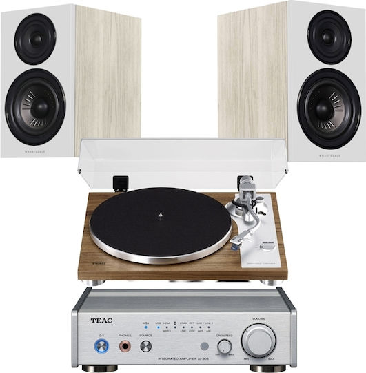 Teac 50959 Πικάπ με Ενσωματωμένα Ηχεία Καφέ