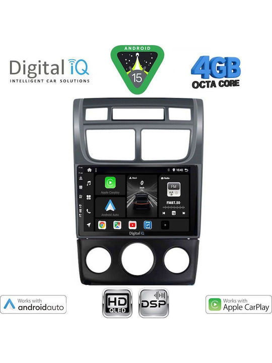 Digital IQ Car Audio System for Kia Sportage 2004-2010 with A/C Bluetooth USB WiFi GPS Apple CarPlay Android Auto with 9" Touch Screen