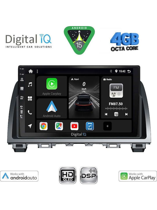 Digital IQ Car Audio System for Mazda 6 2012-2017 Bluetooth USB WiFi GPS Apple CarPlay Android Auto with 9" Touch Screen