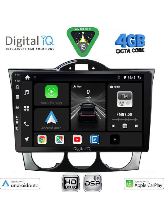 Digital IQ Car Audio System for Mazda RX-8 2001-2008 Bluetooth USB WiFi GPS Apple CarPlay Android Auto with 9" Touch Screen