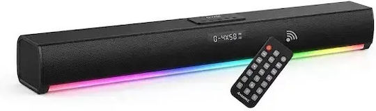 Andowl Q-YX58 Computer Speaker with RGB Lighting and Bluetooth Black