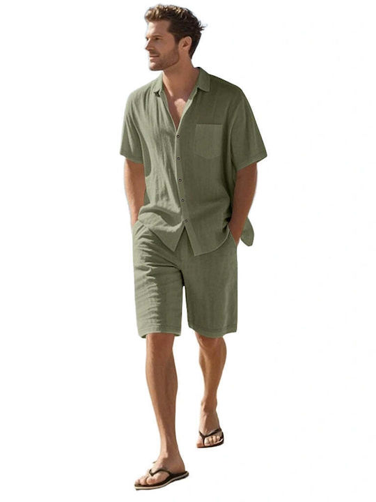Pantaloni Scurți Bărbați Set Kaki