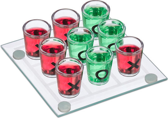 Relaxdays Игра За Пиене Тик Так То Бяла Черна Прозрачна 3.8x12x12 См