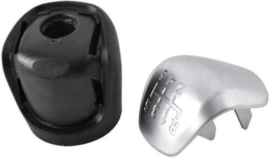 Ford Ranger 2015-2021 Mazda Bt-50 2015-2021 Πόμολο Λεβιέ 6 Ταχυτήτων Μαύρο Καπάκι Ασημί