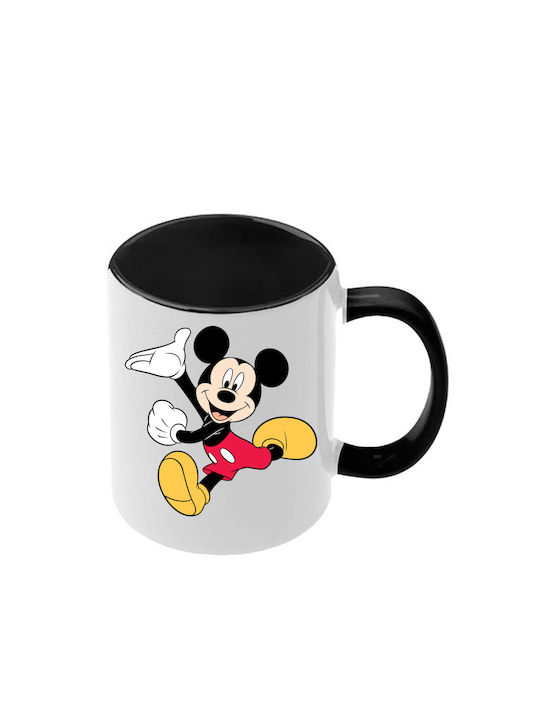 Κούπα Mickey Mouse Μαύρη Λαβή Εσωτερικό