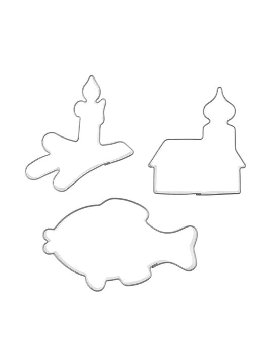 Orion Set Christmas Gray Cookie Cutters 3 Pieces