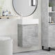 vidaXL Плот със Смесител 45.5x22.5x84 см Сив