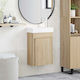 vidaXL Плот със Смесител 40.5x22.5x62см Кафяв