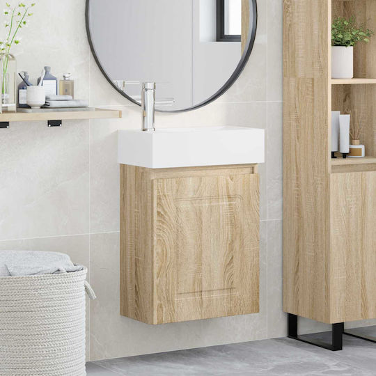 vidaXL Плот със Смесител М45.5xШ22.5xВ84см Кафяв