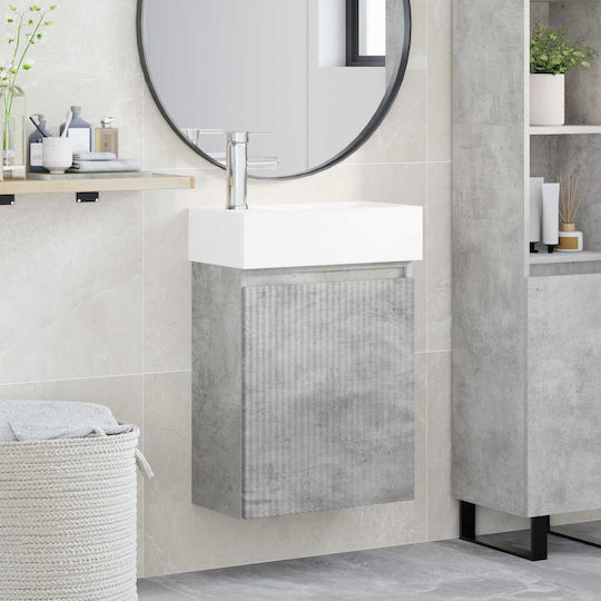 vidaXL Баня Маса със Смесител М45.5xД22.5xВ84см Сива