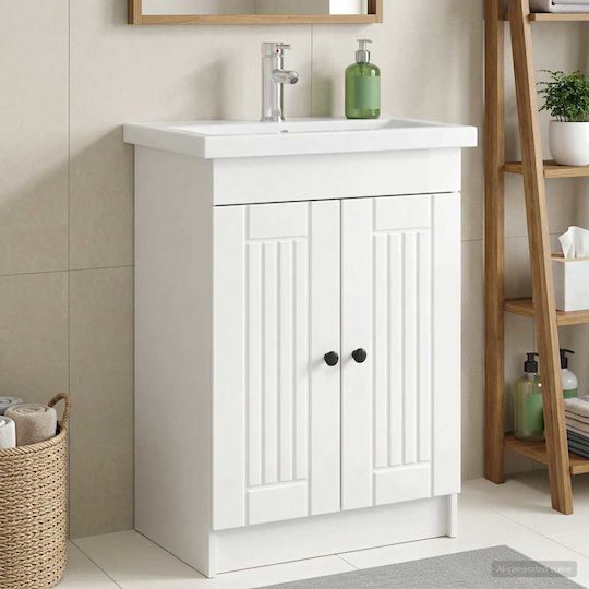 vidaXL Πάγκος χωρίς Νιπτήρα Μ78.5xΒ37.5xΥ81cm Λευκό