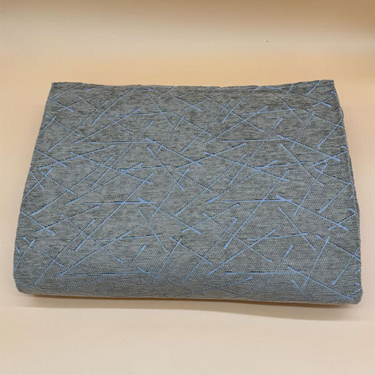 SpitiBazaar Decken & Couchdecken Sesselüberwurf Chenille 80x180cm Grau Beige
