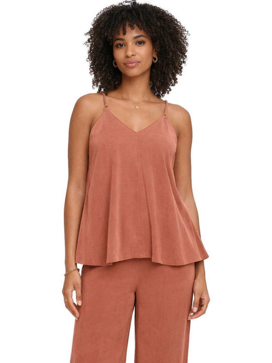 Only Damen Bluse Terrakotta