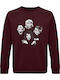 Sweatshirt Organic Unisex " Iron Maiden Rhapsody " Burgundy