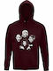 Hanorac Cu Glugă Bumbac Organic Unisex Iron Maiden Rhapsody Burgundy