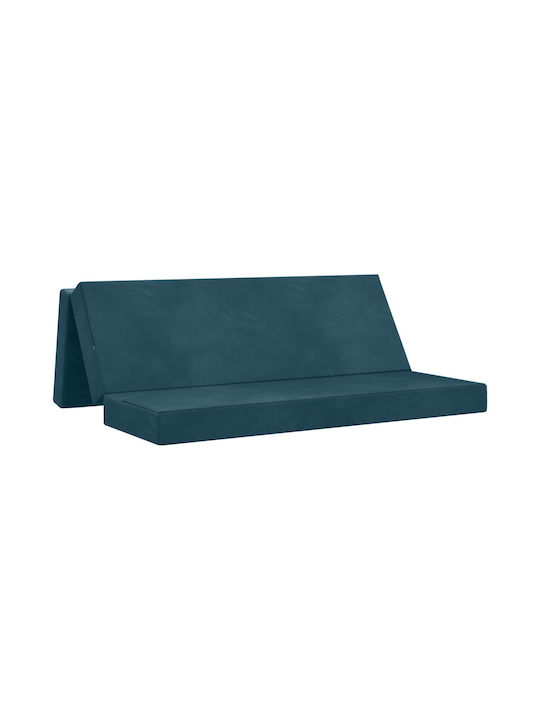 vidaXL Velvet Floor Pillow Blue 67x200cm