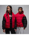 Kids Quilted Hooded Jacket Red Puffer