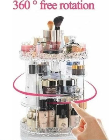 Drehbarer Kosmetikorganisator mit Trennzeichen Transparent 28x22cm