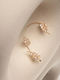 Σκουλαρίκι Ear Cuff Πέτρες Αριστερό Χρυσό Χρυσό