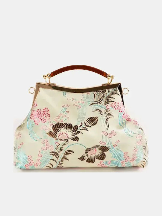 Women's Vintage Bag Flowers Greenish Greenish