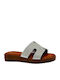 Women's Flat Silver Sandals