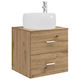 vidaXL Badezimmer Waschtisch-Einheit M49.5xB44.5xH66cm Eiche