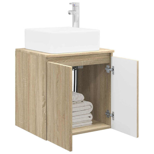 vidaXL Badezimmer Waschtisch-Einheit M53xB35xH63cm Holzschatten Sonoma