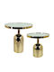 Marhome Metallic Dessert Tower Stand Yellow 2 Pieces