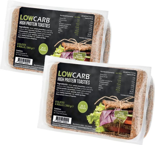 Протеинов Хляб За Тост Sandwich Keto-Friendly Low Carb Carbzone 8 Бр 260г
