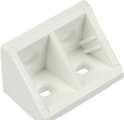 Eurofit Γωνία Ραφιού από Μέταλλο σε Λευκό Χρώμα 33x20mm 4τμχ 231070.0068