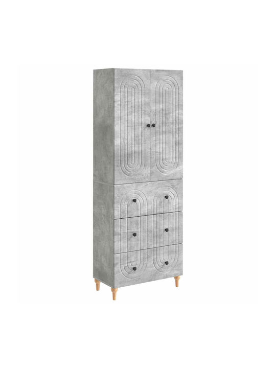 Βιβλιοθήκες Γκρι (2τμχ) 66x34.5x90εκ.