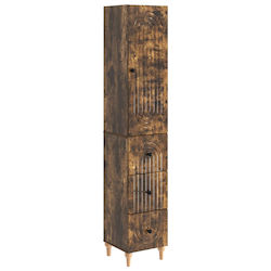 vidaXL Στήλη Μπάνιου Τοίχου Μ33xΒ34.5xΥ90cm Καφέ