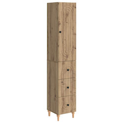 vidaXL Στήλη Μπάνιου Τοίχου Μ33xΒ34.5xΥ90cm Καφέ