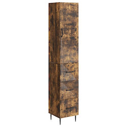 vidaXL Στήλη Μπάνιου Τοίχου Μ33xΒ34.5xΥ90cm Καφέ