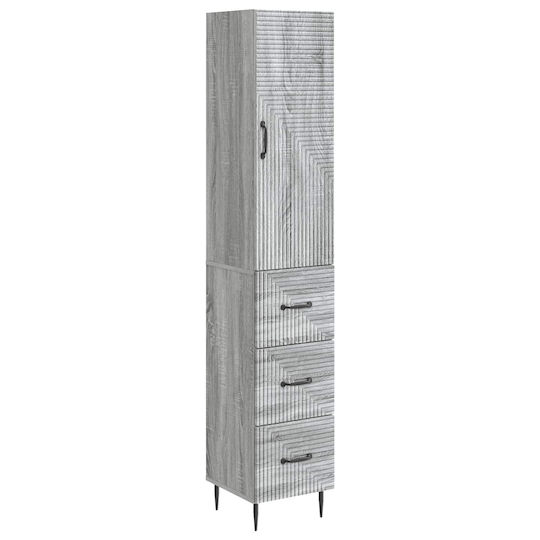 vidaXL Стила Баня За Стена M33xД34.5xВ90cm Сонома