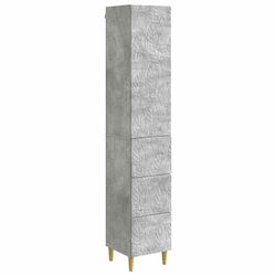 vidaXL Στήλη Μπάνιου Τοίχου Μ33xΒ34.5xΥ90cm Γκρι