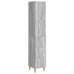 vidaXL Στήλη Μπάνιου Τοίχου Μ33xΒ34.5xΥ90cm Sonoma