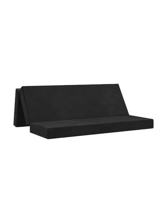 Πολυμορφικός Πουφ Καναπές Μαύρο 200x67x45cm