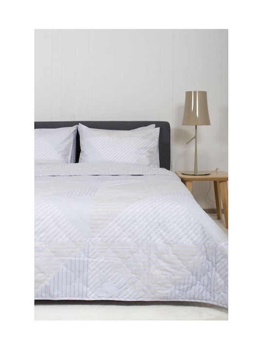 Biokarpet Home Nordic 853 Cardiff Light Blue Coverlet Single 160x240 Cm