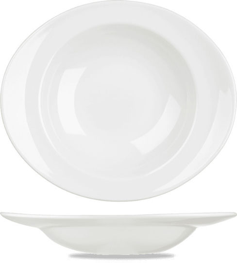 Churchill 1795 Deep Oval Serving Plate Porcelain White 27.5x27.5cm 6 Pieces