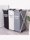 Wäschekorb Stoff Klappbar 60x35x60cm Weiß