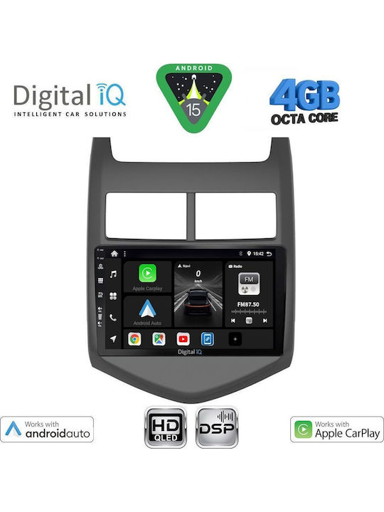 Digital IQ Car Audio System for Chevrolet Aveo 2011-2014 Bluetooth USB WiFi GPS Apple CarPlay Android Auto with 9" Touch Screen