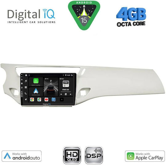 Digital IQ Car Audio System for Citroen C3 / DS3 2009-2016 (Bluetooth/USB/WiFi/GPS/Apple CarPlay/Android Auto) with 9" Touch Screen