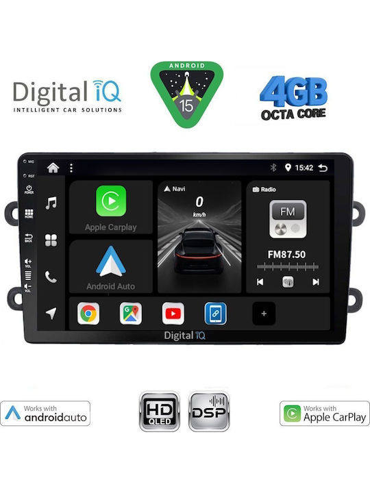 Digital IQ Car Audio System for Dacia Duster 2012-2019 (Bluetooth/USB/WiFi/GPS/Apple CarPlay/Android Auto) with 9" Touch Screen