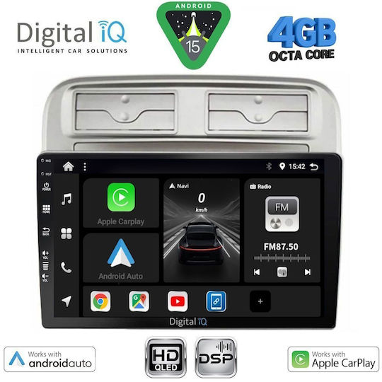 Digital IQ Ηχοσύστημα Αυτοκινήτου για Fiat Grande Punto 2005-2012 (Bluetooth/USB/WiFi/GPS/Apple-Carplay/Android-Auto) με Οθόνη Αφής 9"